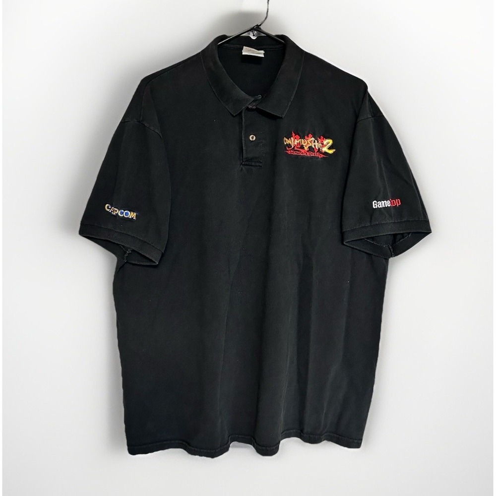 Capcom Onimusha 2 Samurai's Destiny GameStop PROMO Polo Shirt Y2K Vintage Rare!!